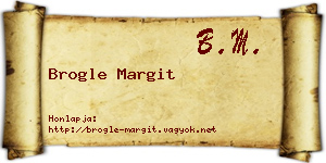 Brogle Margit névjegykártya